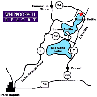 Map to Whippoorwill Resort